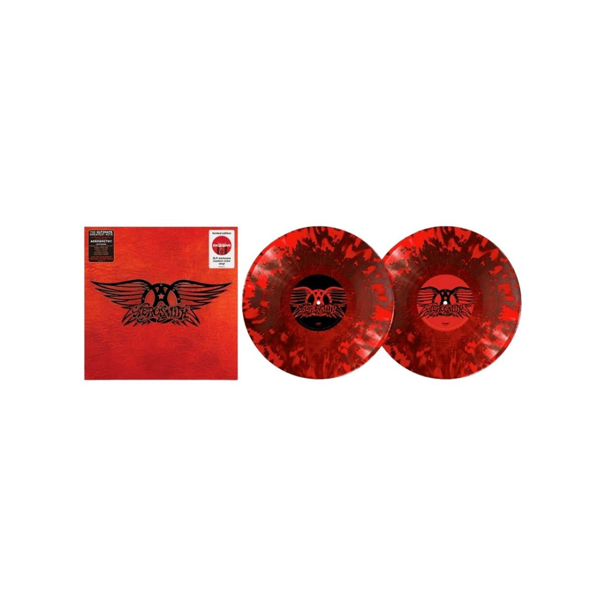 Aerosmith — Greatest Hits [Red/Black Marble 2LP] — record and packaging