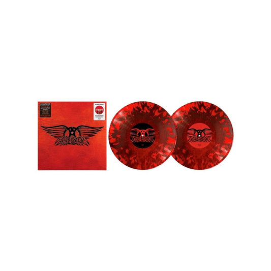 Aerosmith — Greatest Hits [Red/Black Marble 2LP] — record and packaging