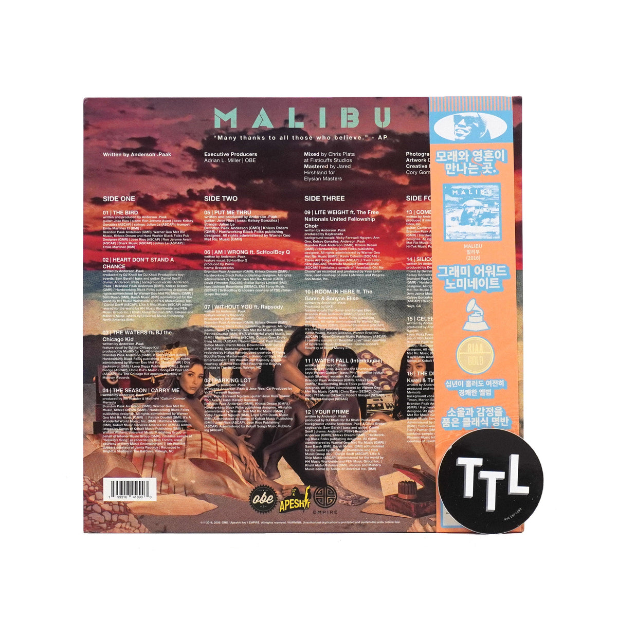 Anderson Paak - Malibu [10 Year Anniversary Zoetrope Picture Disc 2LP]