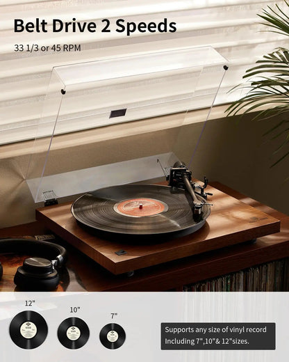 Angels Horn H002BT Bluetooth turntable walnut - view 2