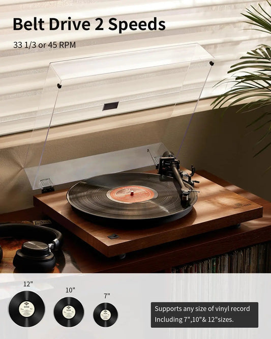 Angels Horn H002BT Bluetooth turntable walnut - view 2