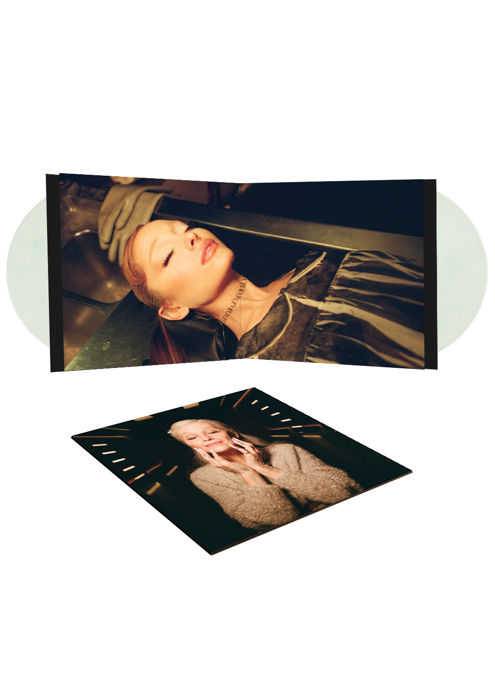 Ariana Grande — eternal sunshine deluxe: brighter days ahead [2LP Translucent Marble Vinyl] — product artwork