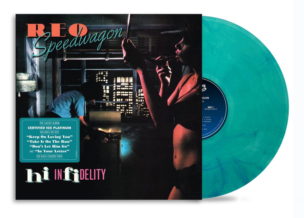 REO Speedwagon — Hi Infidelity [Remastered Sea Glass Vinyl] — cover and packaging