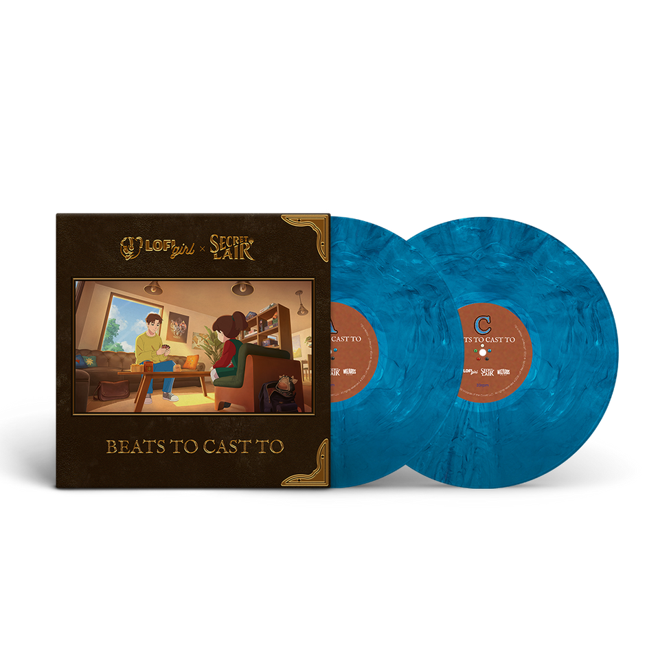 Lofi Girl x Secret Lair beats to cast to Blue Marble Vinyl 2LP