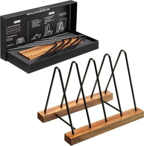 Big Fudge acacia wood vinyl record storage rack