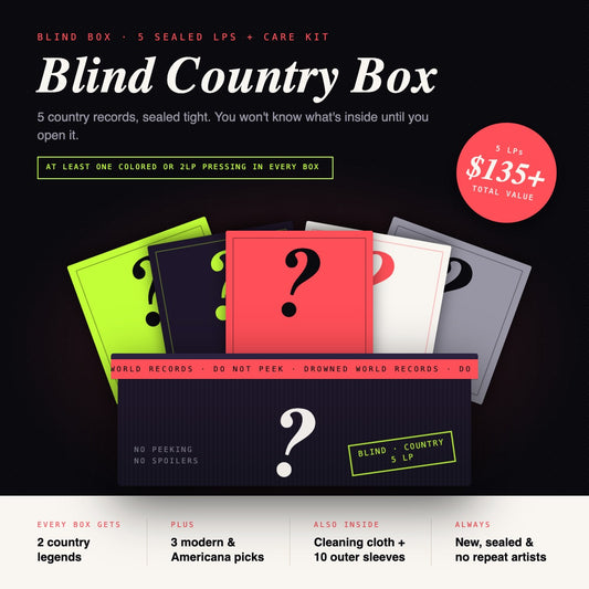 Blind Country Box – 5 sealed country LPs plus care kit