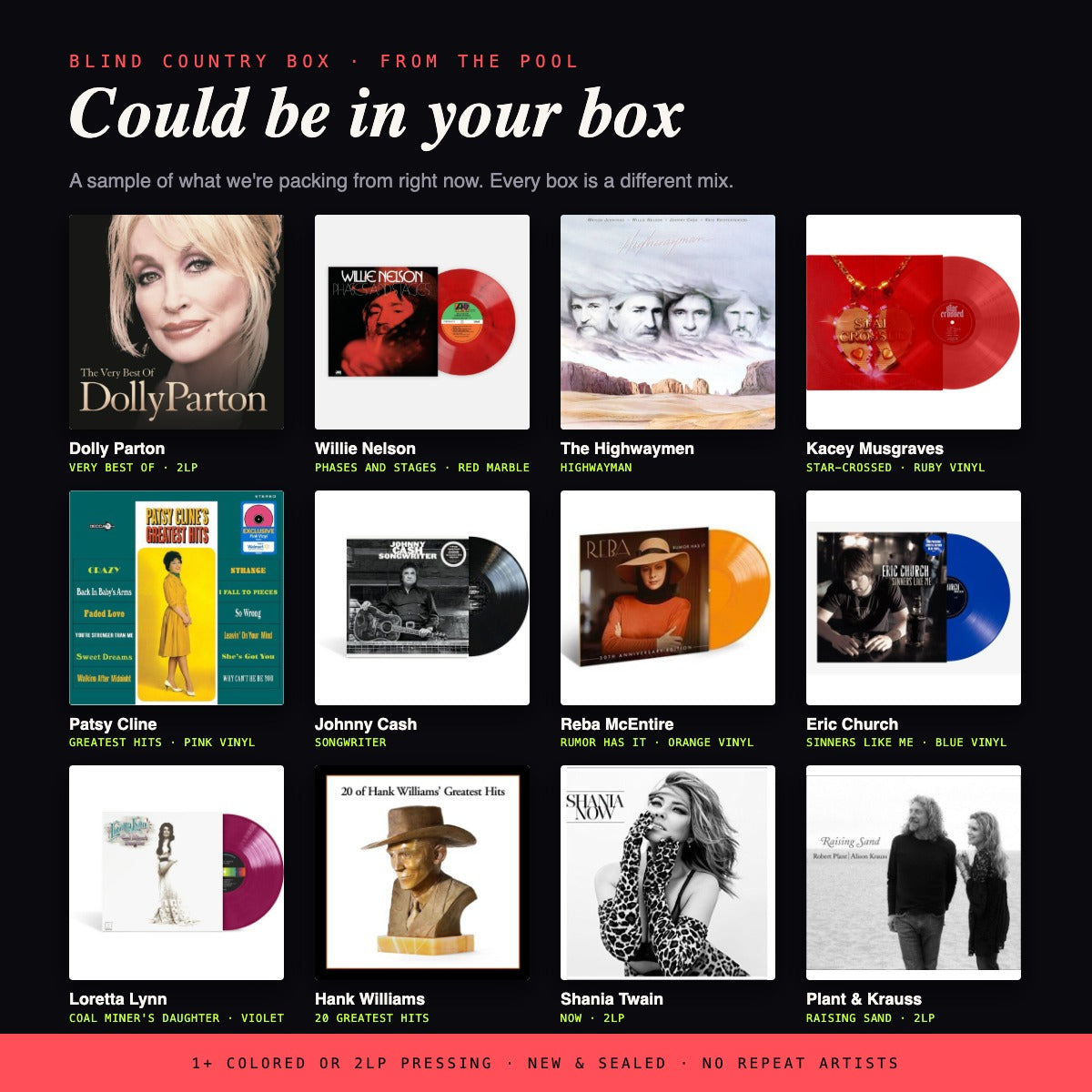 Records that could be in your Blind Country Box