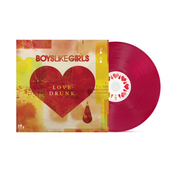 Boys Like Girls - Love Drunk [Magenta Vinyl] - album cover and vinyl