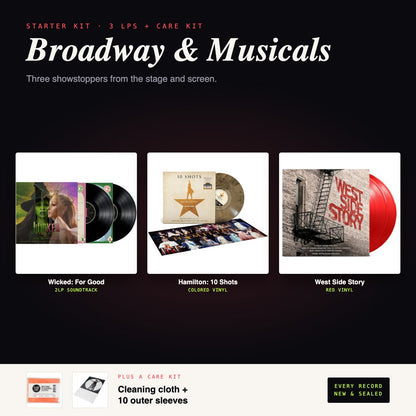 Broadway & Musicals Starter Kit - 3 LPs plus care kit