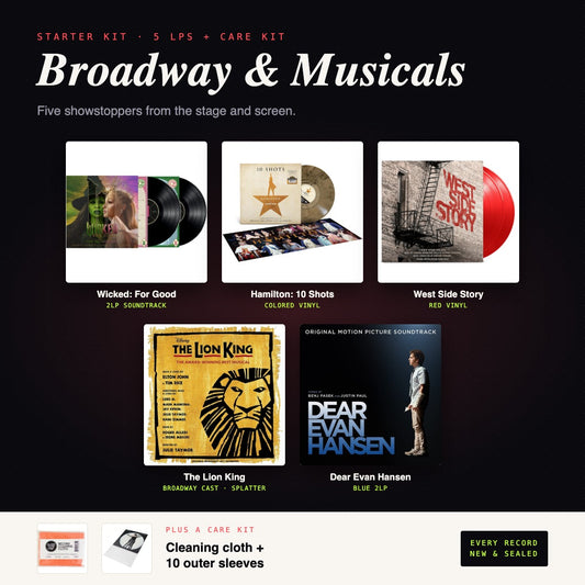 Broadway & Musicals Starter Kit - 5 LPs plus care kit
