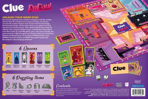 Clue: RuPaul's Drag Race Edition game contents
