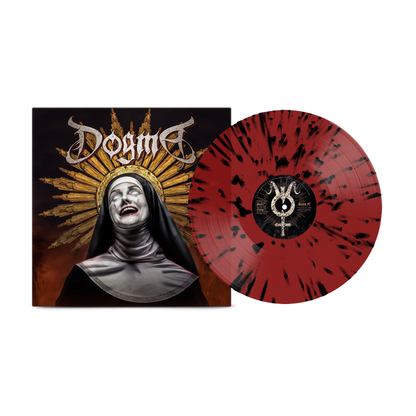 Dogma - Dogma [Vinyl] - album cover and red-black splatter vinyl