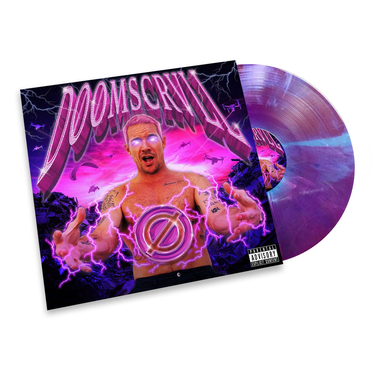 Diplo - d00mscrvll [Electric Field Purple & Blue Vinyl] — album cover and product artwork