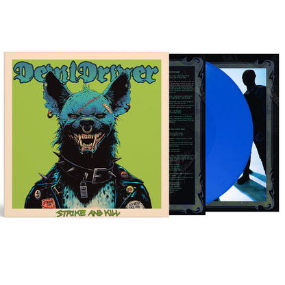 DevilDriver - Strike and Kill [Solid Blue Vinyl] — album cover and product artwork