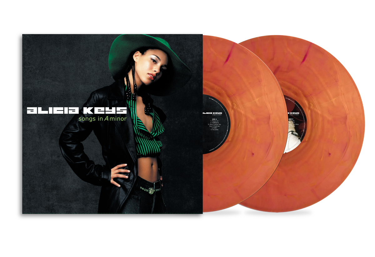 Alicia Keys - Songs in A Minor [25th Anniversary 2LP Translucent Burnt Orange Marbled Vinyl] — album cover and product artwork