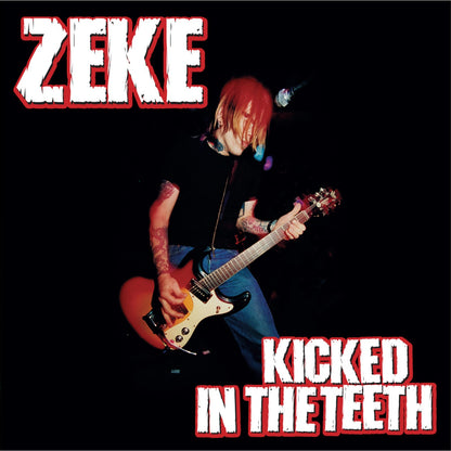 Zeke - Kicked in the Teeth [Numbered 500 180g Crystal Clear & Turquoise Marbled Vinyl] — album cover and product artwork