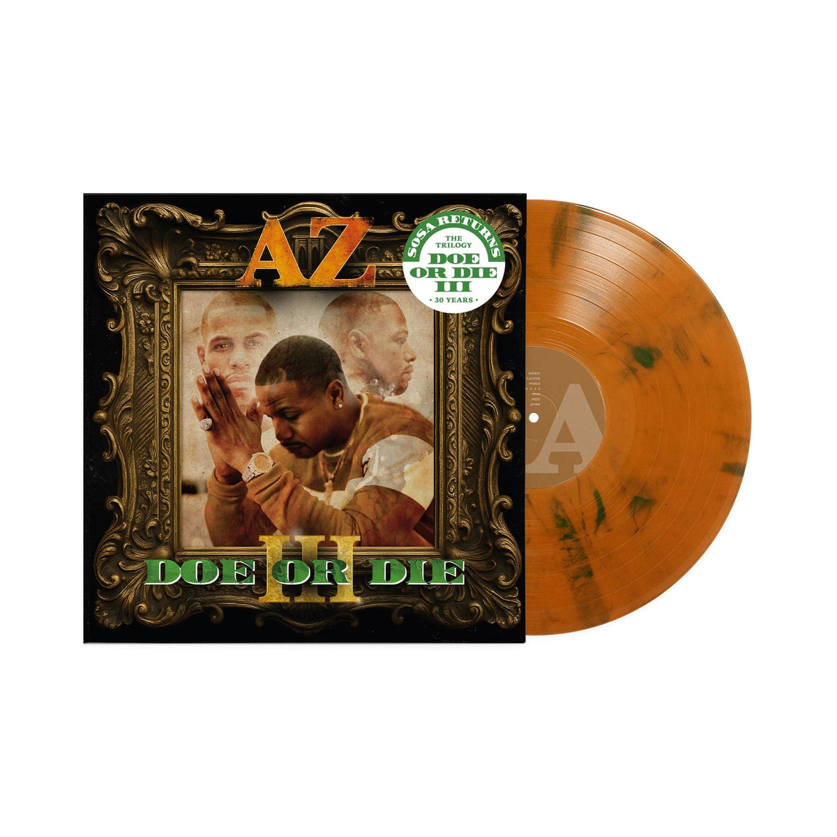 AZ - Doe Or Die III [Amber Smoke Vinyl] — album cover and product artwork