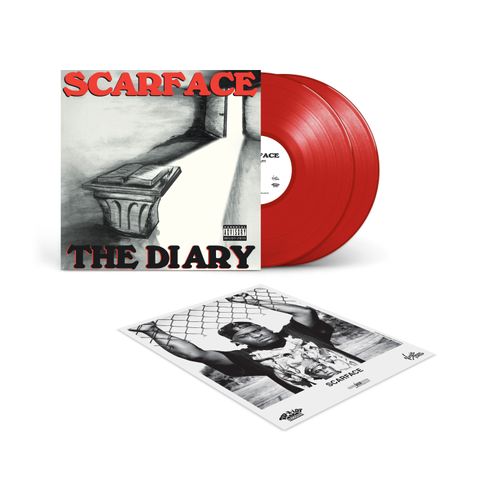 Scarface - The Diary [Remastered 2LP Opaque Red Vinyl + Bonus Track] — cover and product artwork