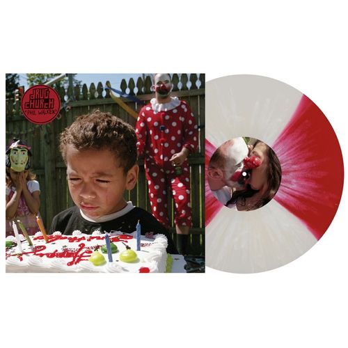 Drug Church - Paul Walker [Milky Clear/Red Quad with White Splatter Vinyl] — cover and product artwork