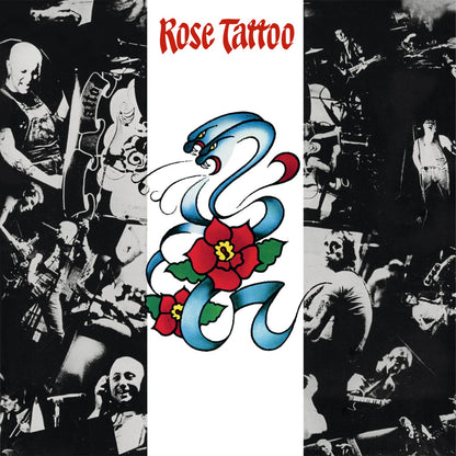 Rose Tattoo - Rose Tattoo [Numbered 1500 140g White & Black Swirled Vinyl] — cover and product artwork