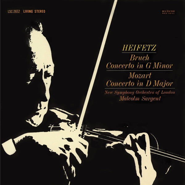 Jascha Heifetz, Sir Malcolm Sargent & New Symphony Orchestra of London - Bruch: Violin Concerto No. 1 / Mozart: Violin Concerto No. 4 — product artwork