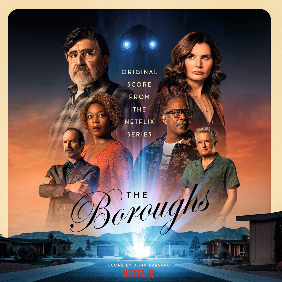 John Paesano - The Boroughs (Soundtrack) [Numbered Yellow, White & Red Marbled 180g Vinyl LP] cover artwork