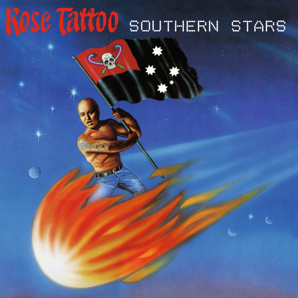 Rose Tattoo - Southern Stars [Numbered Turquoise & Blue Swirl 140g Vinyl LP] cover artwork
