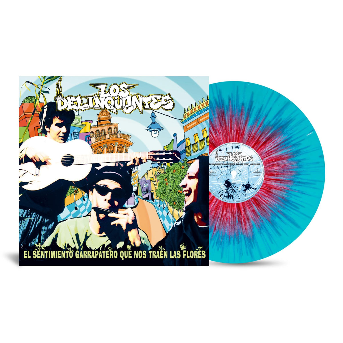 Los Delinqüentes – El Sentimiento Garrapatero Que Nos Traen las Flores [Splatter Vinyl LP]: cover artwork