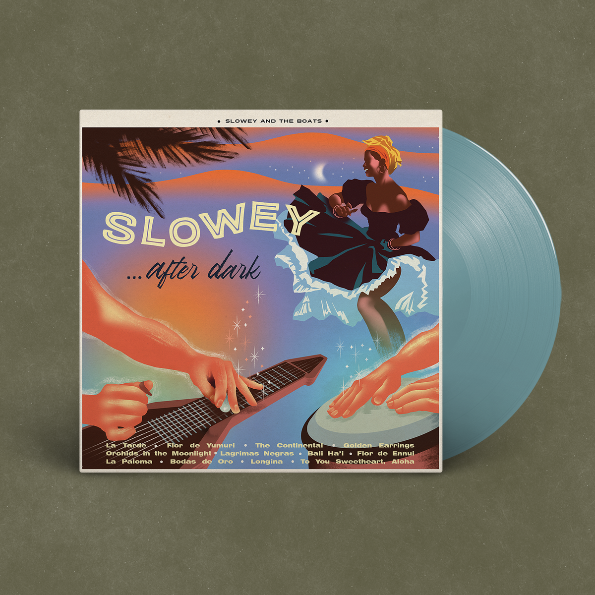 Slowey and The Boats – Slowey After Dark [LP Saltwater Vinyl Edition Of 300] – cover artwork