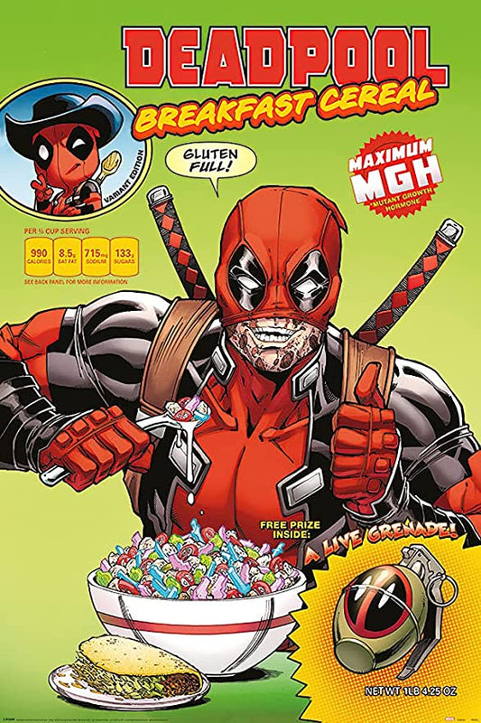 Deadpool – Deadpool Cereal [24 x 36 Poster] artwork
