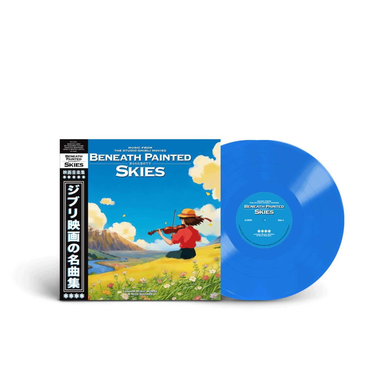 London Music Works & Nick Squires – Beneath Painted Skies: Music from Studio Ghibli Movies album artwork and packaging