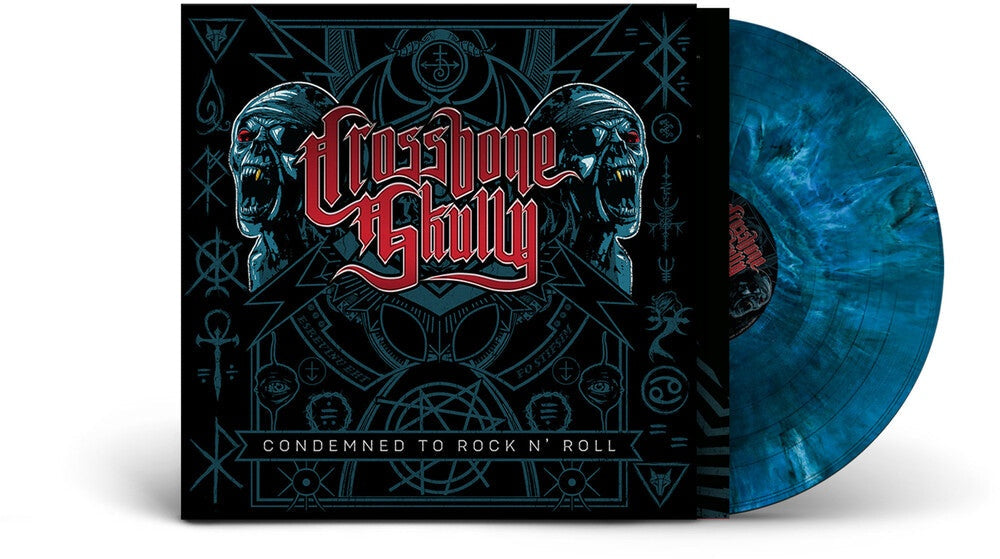 Crossbone Skully – Condemned To Rock N' Roll [Blue Marbled Vinyl] cover artwork