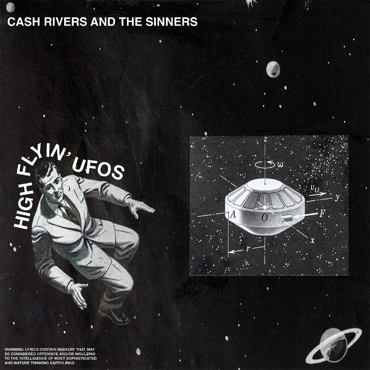 Cash Rivers And The Sinners – High Flyin' UFOs [LP] cover artwork