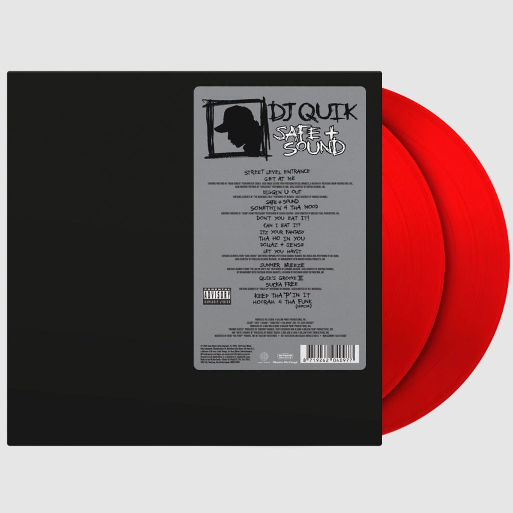 DJ Quik – Safe + Sound [2LP Translucent Red Vinyl] cover artwork