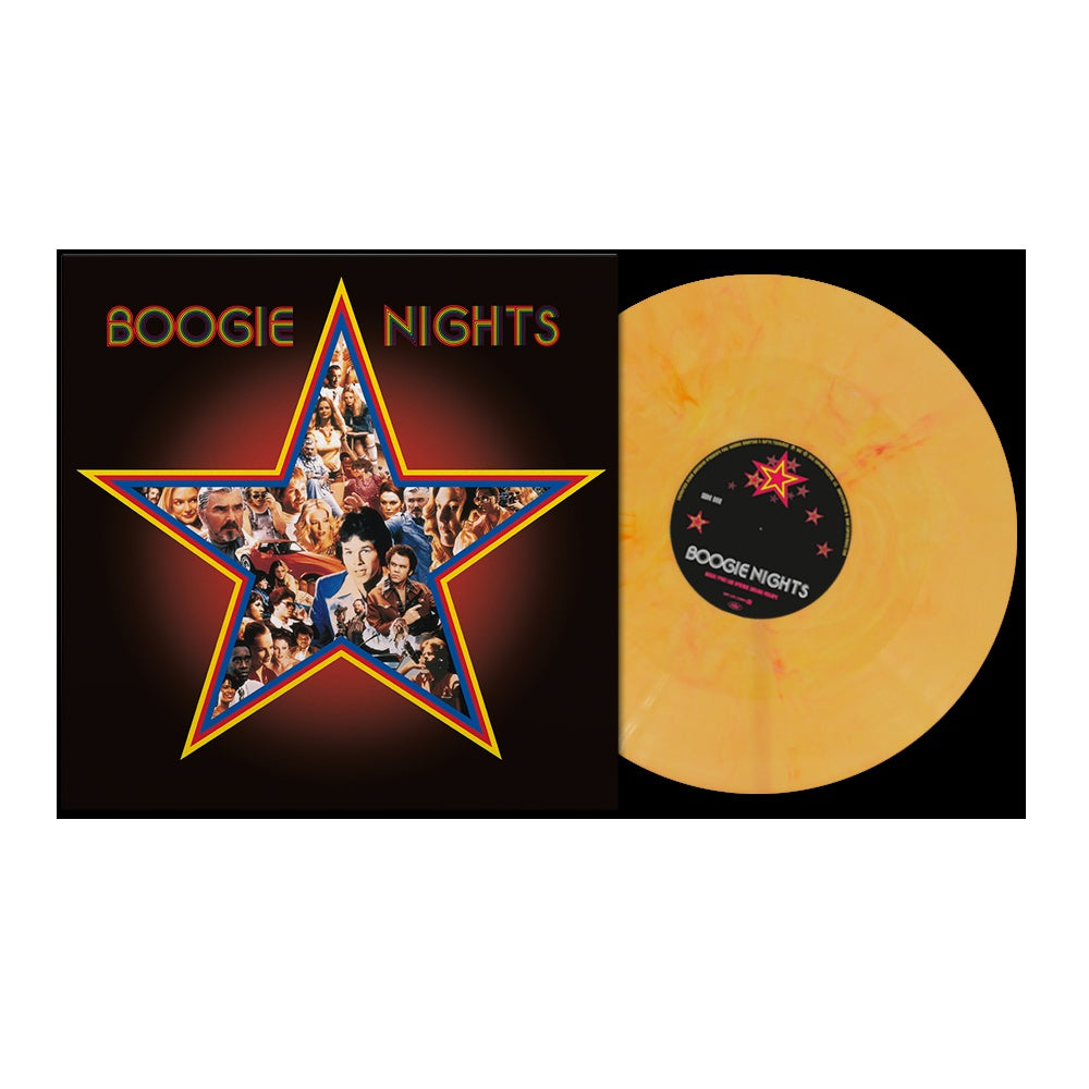 Various Artists – Boogie Nights (Soundtrack) [Peach Marble Vinyl] cover artwork