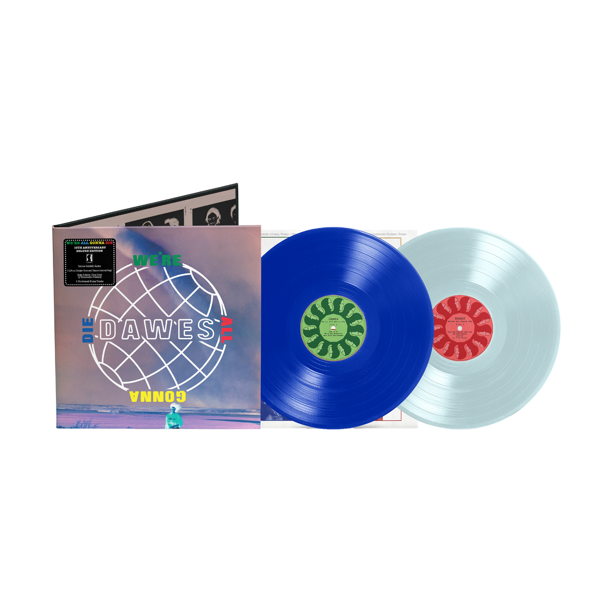 Dawes – We're All Gonna Die [Dodger Blue & Blanco Vinyl 10th Anniversary Deluxe 2LP] cover artwork