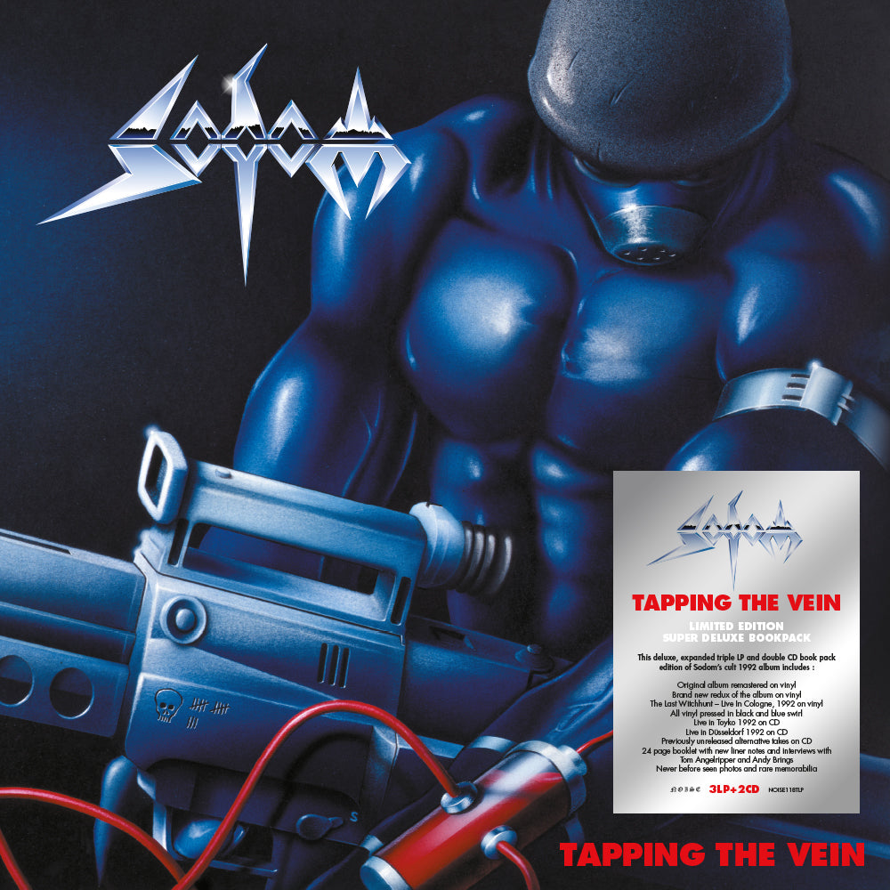 Sodom — Tapping the Vein [Super Deluxe Red & Black Swirl 3LP + 2CD Box Set] — product image