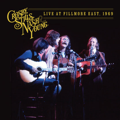 Crosby, Stills, Nash & Young — Live at Fillmore East, 1969 [Clear 2LP Vinyl] — cover and product artwork