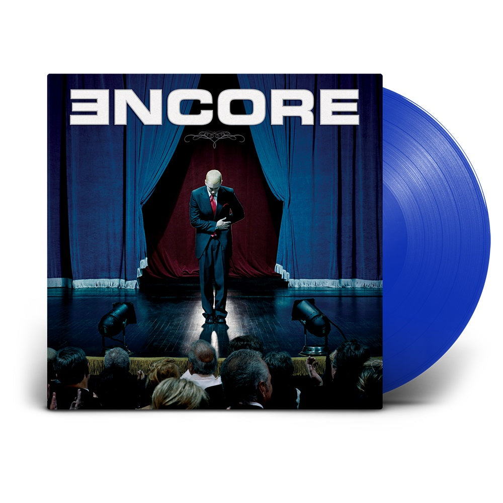 Eminem — Encore (20th Anniversary) [Royal Blue 2LP]; cover artwork and edition packaging