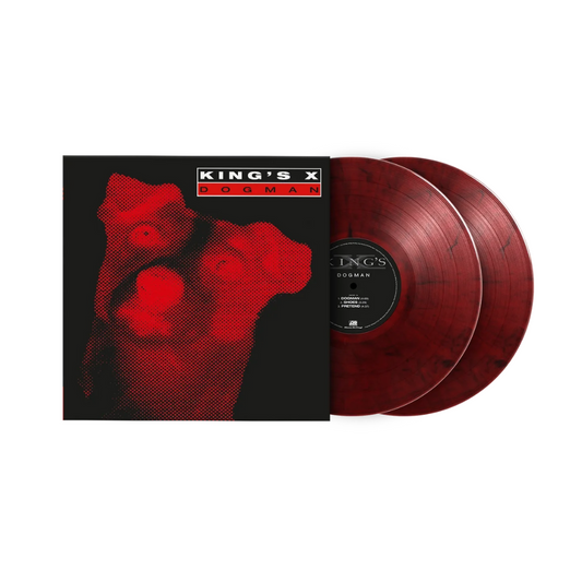 King's X — Dogman [180g Red and Black Marble 2LP]; cover artwork and edition packaging