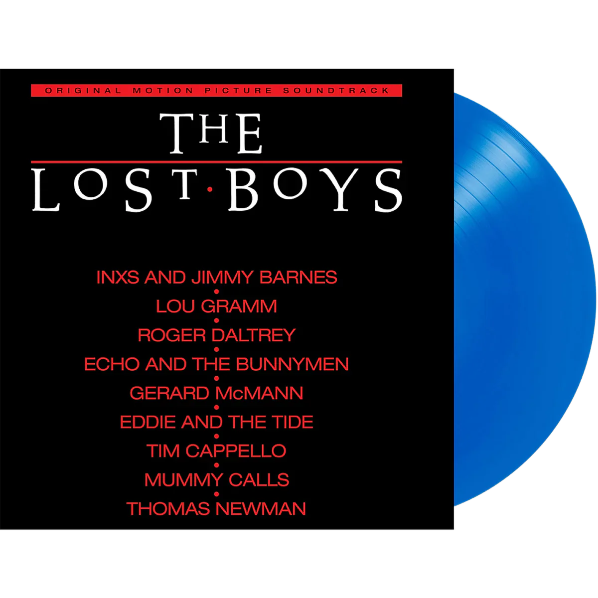 Various Artists — The Lost Boys (Original Motion Picture Soundtrack) [Blue Vinyl]; cover artwork and edition packaging