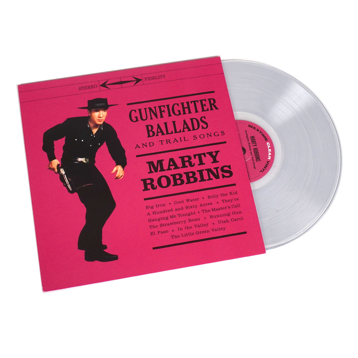 Marty Robbins — Gunfighter Ballads and Trail Songs [180g Crystal Clear Vinyl]; cover artwork and edition packaging