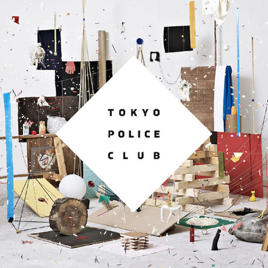Tokyo Police Club — Champ [White and Blue Wave Vinyl]; cover artwork and edition packaging