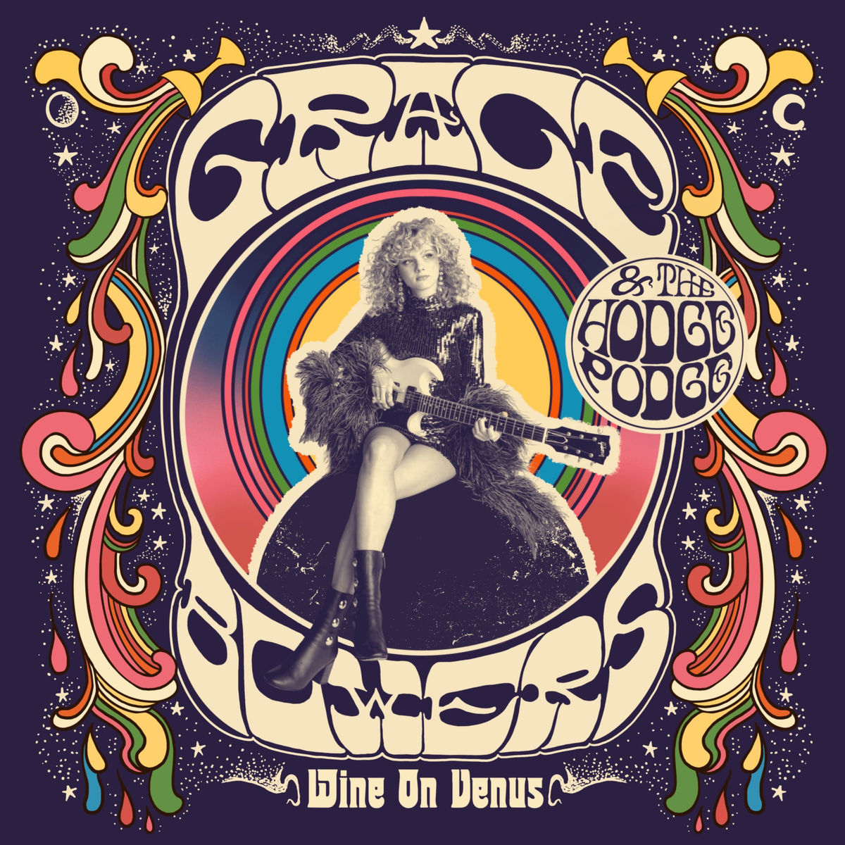 Grace Bowers & The Hodge Podge — Wine On Venus [CD]; cover artwork and edition packaging