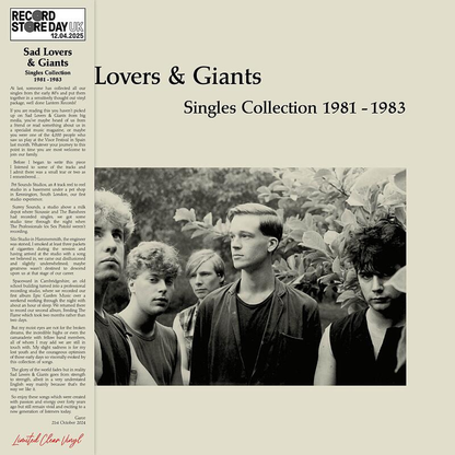 Sad Lovers & Giants — Singles Collection 1981–1983 [Clear Vinyl] — cover artwork