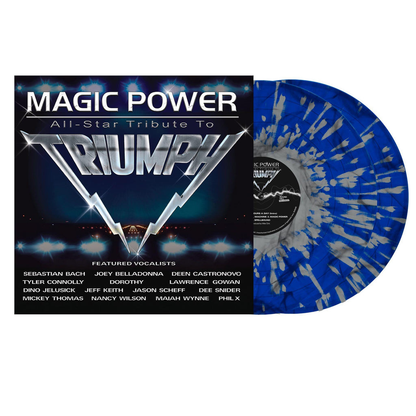 Various Artists — Magic Power: All-Star Tribute to Triumph [Dark Blue & White Splatter 2LP Vinyl], cover artwork