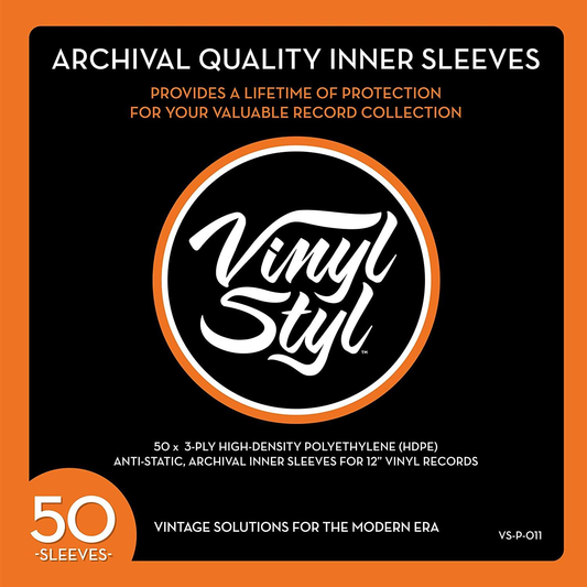 Vinyl Styl archival inner record sleeves, pack of 50