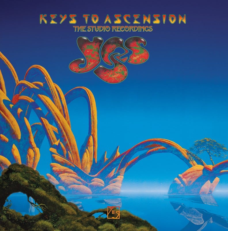 Yes – Keys To Ascension: The Studio Recordings [Blue Vinyl 2LP] cover artwork
