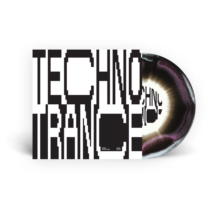 Armin van Buuren & Adam Beyer – Techno Trance [Black/Pink/White Tri-Color Effect Vinyl 12"] cover artwork