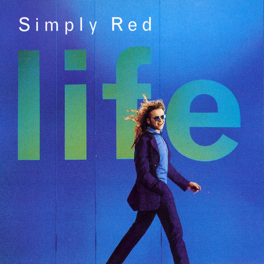 Simply Red – Life [Curacao Blue Eco-Vinyl LP] cover artwork